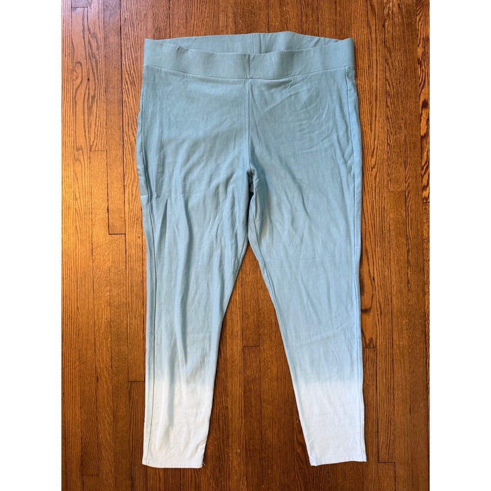 Torrid Womens Plus Size 3 Blue Ombre Dip Dye Modal Stretch Leggings 16065946